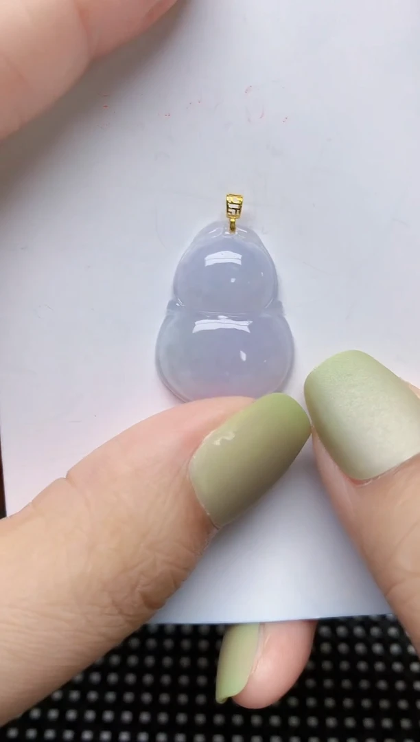 翡翠18K金镶嵌颈饰天然翡翠A货