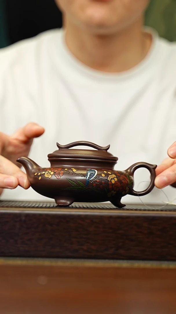 茶壶紫砂宜兴原矿 手工 紫砂壶容量300CC