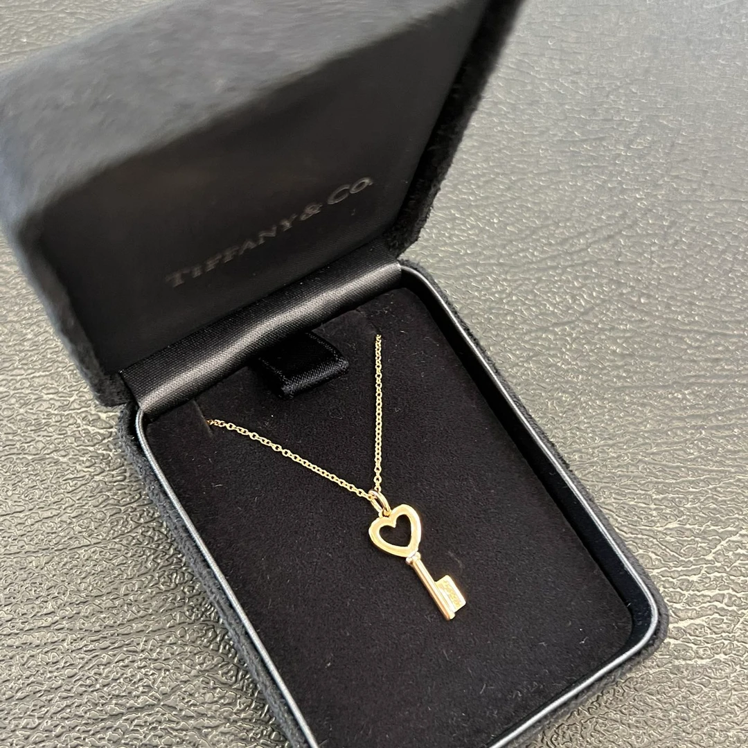 95新 Tiffany & Co./蒂芙尼 玫瑰金爱心钥匙项链长46坠长2/157887