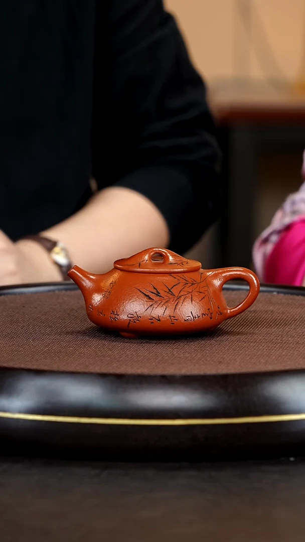 茶壶紫砂清砂堂紫砂专场作品44 景舟石瓢 朱泥 150cc