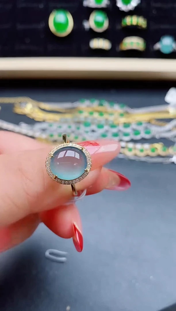 【闪购商品】翡翠戒指银S925镶嵌321321