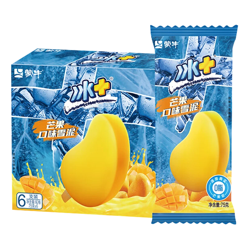 蒙牛冰+芒果口味雪泥450g（6支）