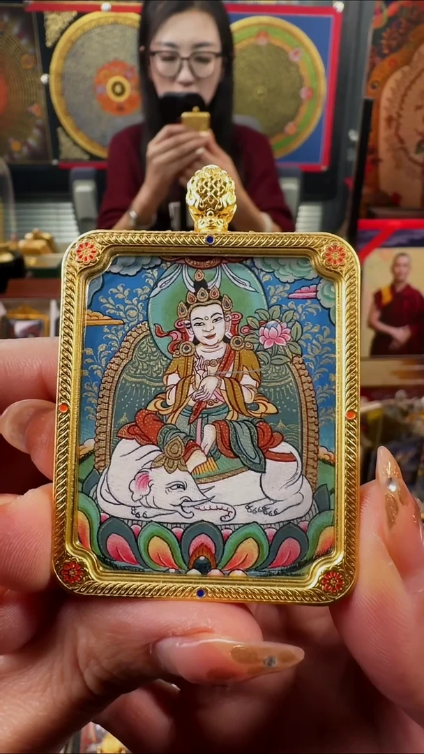 【闪购商品】吊坠壹善缘城手绘唐卡普贤年终大促