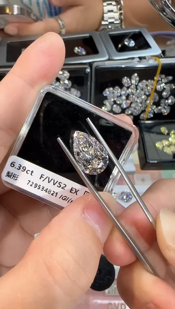 裸石实验室培育钻石@ 6.39ct 先鉴赏，再定制！