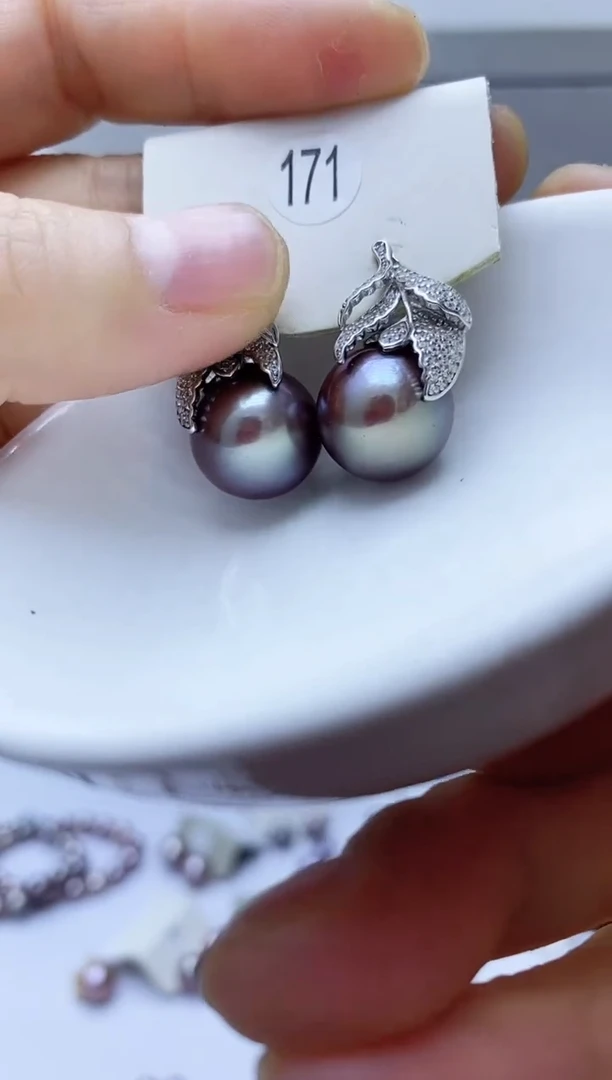 【闪购商品】淡水珍珠耳饰银S925镶嵌171