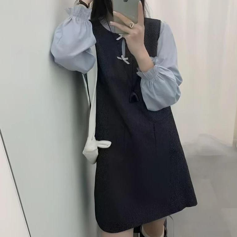 简约通勤衬衫连衣裙套装气质时尚洋气百搭
