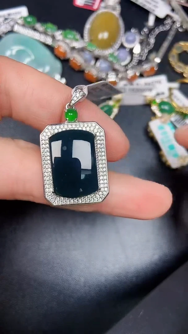 银S925镶嵌戒指翡翠1890