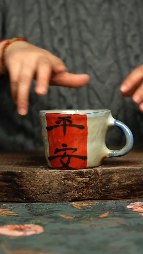 【闪购商品】杯杯手工手绘同款陶器