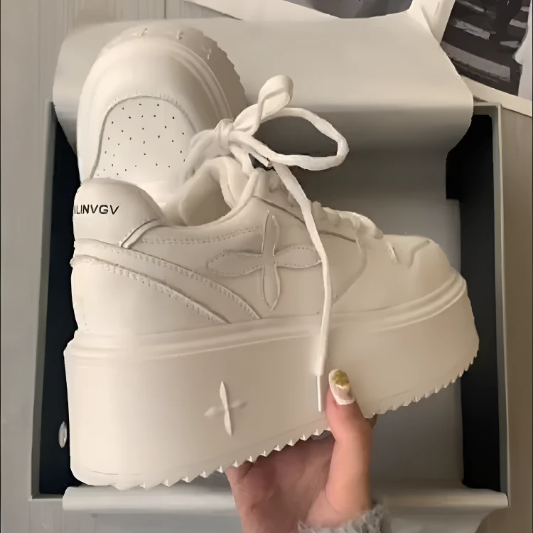 【APPBEAU正品】欧洲站松糕板鞋春款厚底凉鞋外穿增高小白鞋