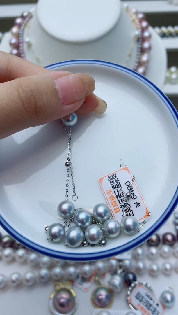 海水珍珠18K金镶嵌颈饰W8