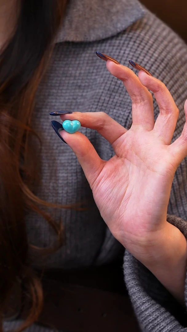 未镶嵌绿松石设计真心系列-蓝