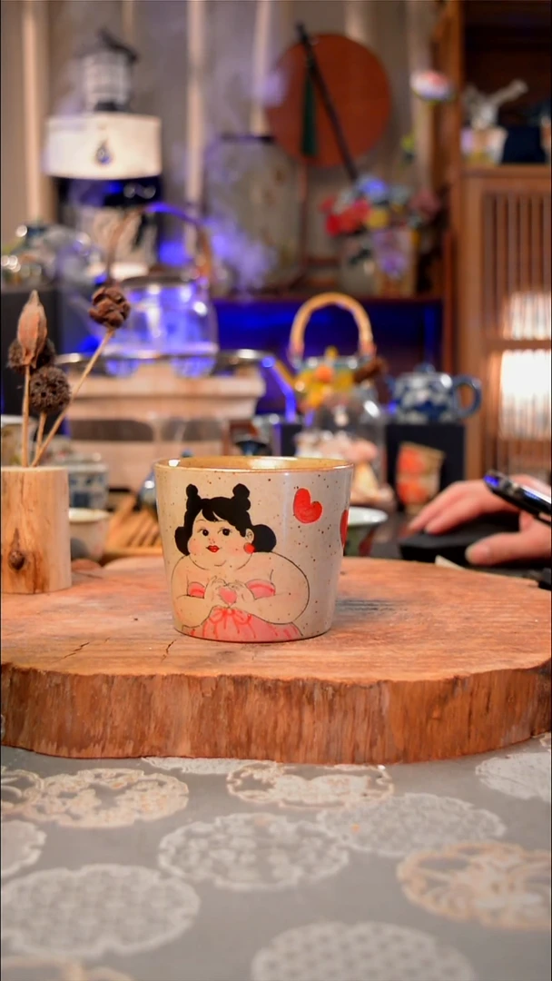 【闪购商品】杯子石矶娘娘手工手绘手工手绘