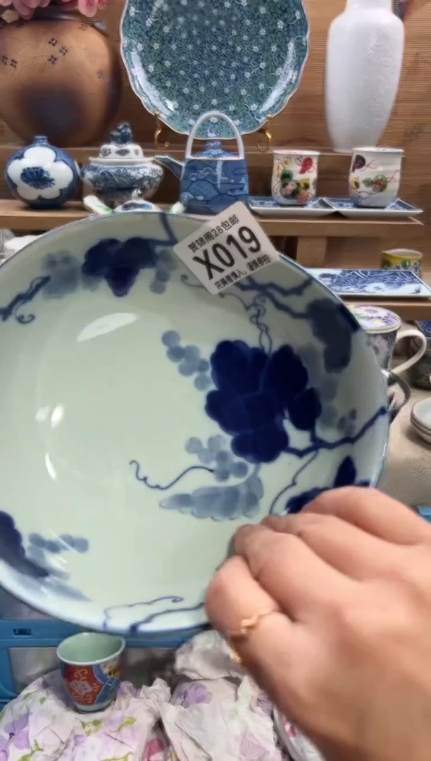 瓷片蓝*       X019