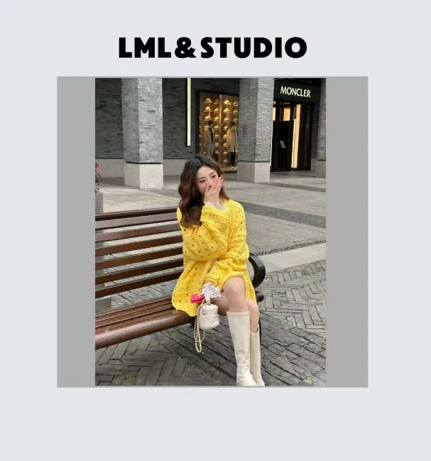 LI明兰【镂空毛衫】2025春款上新时尚镂空针织开衫