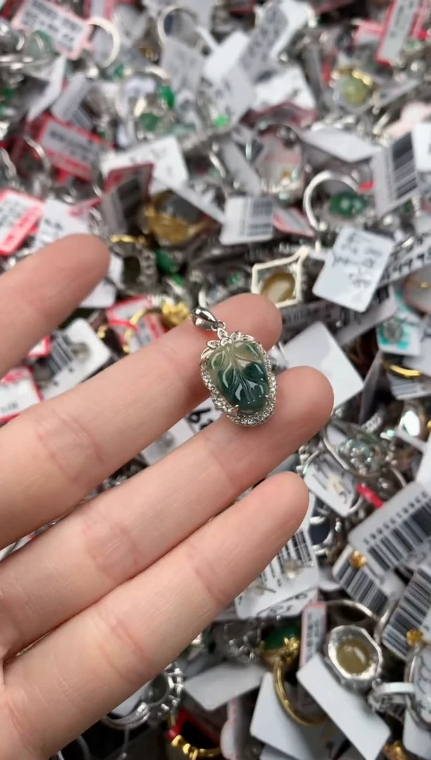 银S925镶嵌戒指翡翠111   6