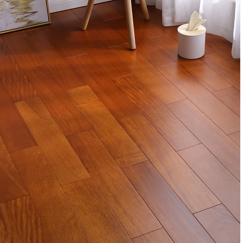 广东佛山实木地板番龙眼非洲柚木地板平扣地板装修全屋定制别墅