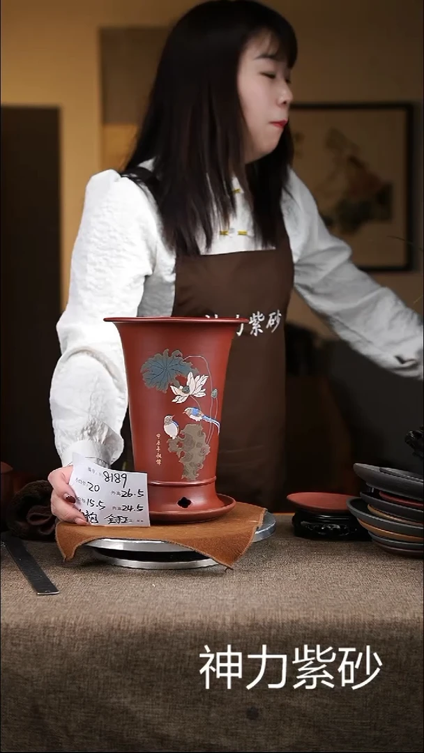 【闪购商品】紫砂花盆紫砂花盆8189+z