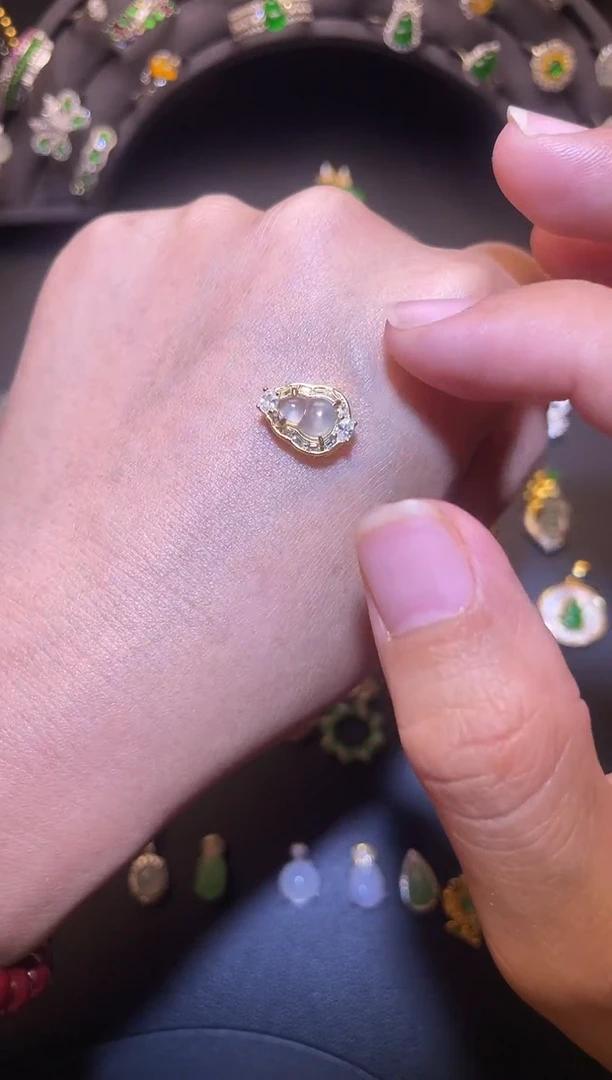 吊坠(不含链)银S925镶嵌翡翠1