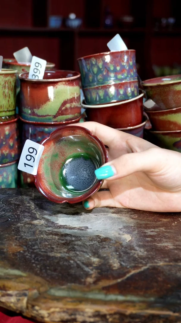 摆件精品窑变钧瓷茶器