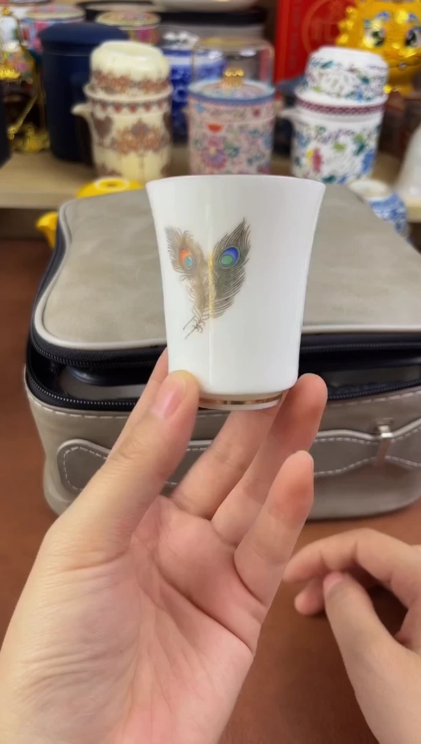 陶瓷茶具摆件旅行套组