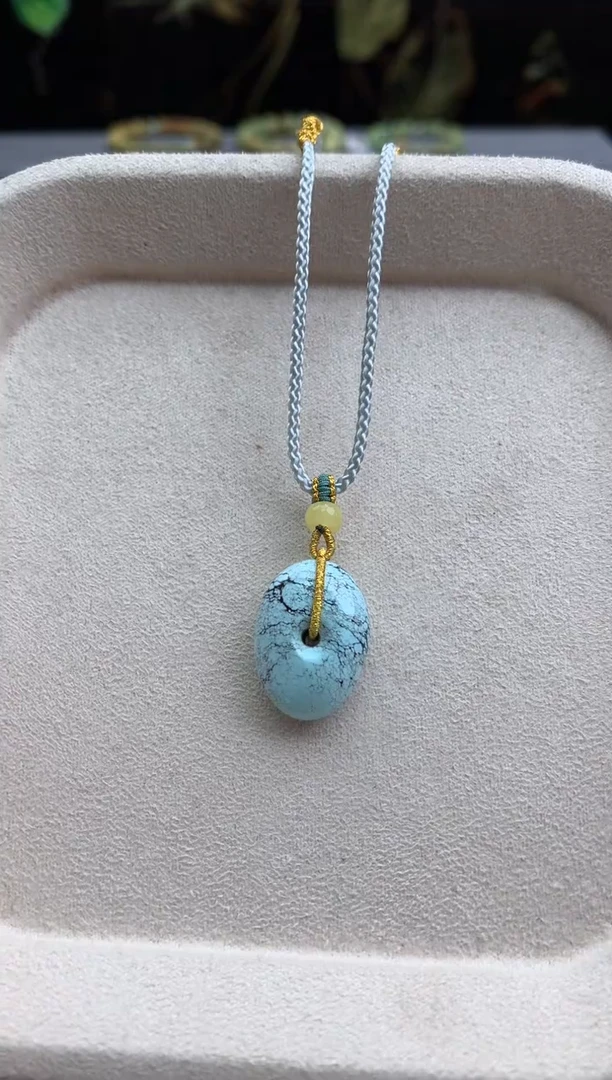 未镶嵌绿松石锁骨链茜.W99