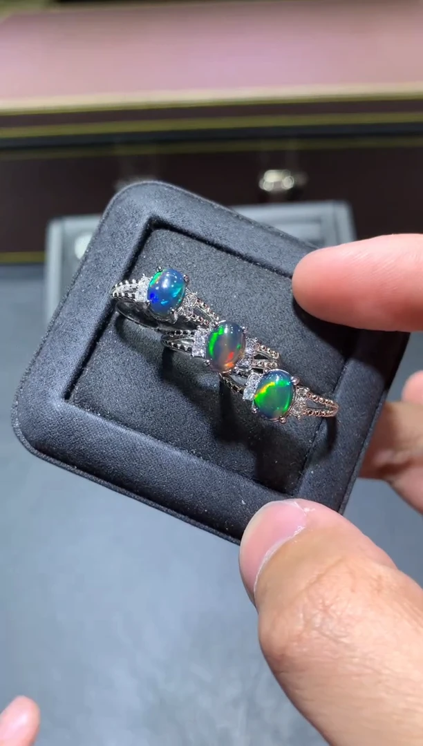 【闪购商品】欧泊戒指未镶嵌T77【多样性发其一】