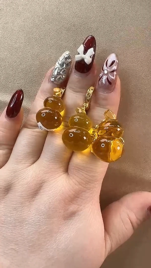 【闪购商品】琥珀耳饰未镶嵌耳环