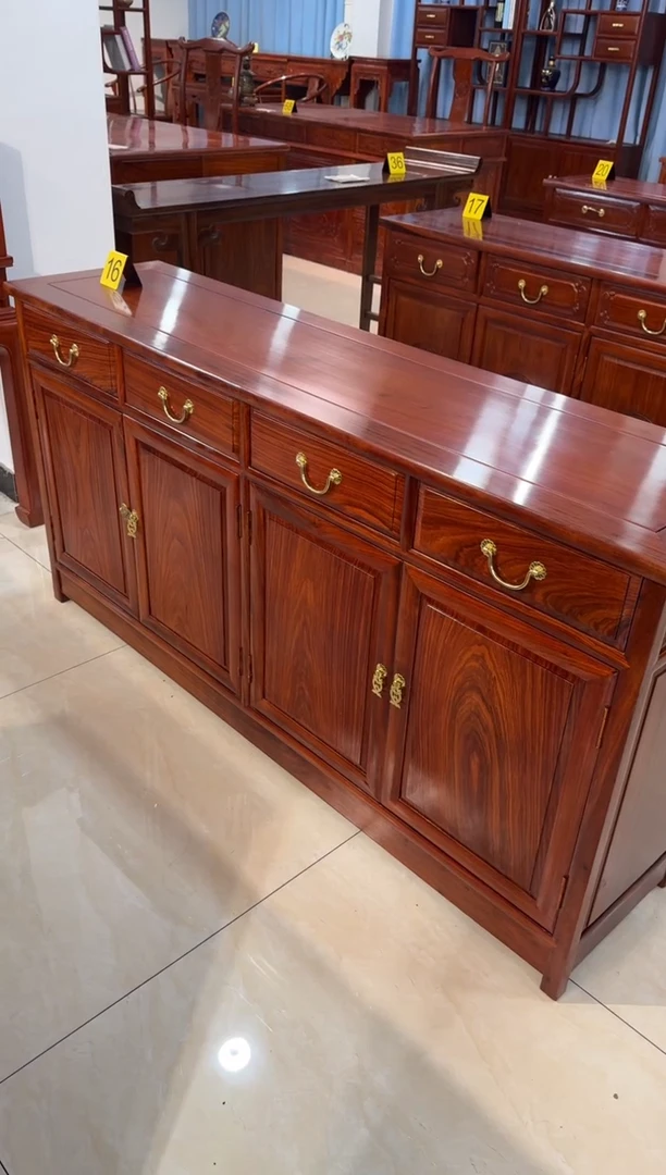 花梨木类柜类家具刺猬紫檀餐边柜158*40*80四门四抽