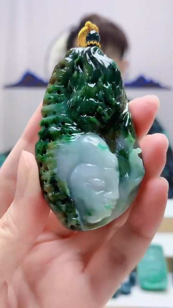 未镶嵌定制翡翠5159zm-毛货挂件9佛魔一念