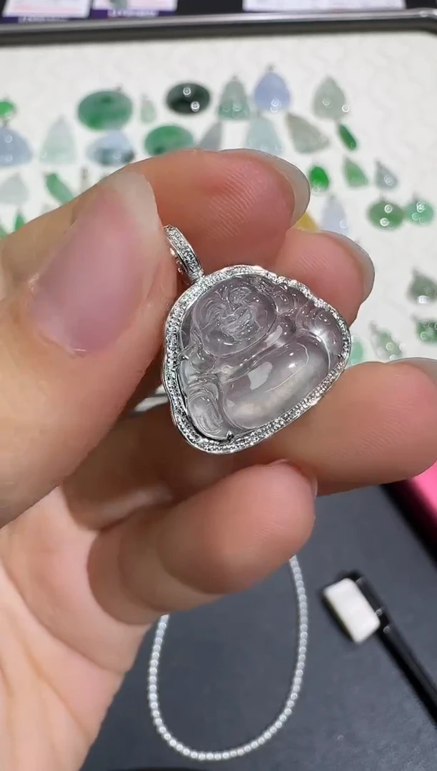 翡翠18K金镶嵌颈饰X0715-1501-552