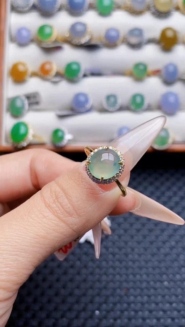 银S925镶嵌戒指翡翠1232