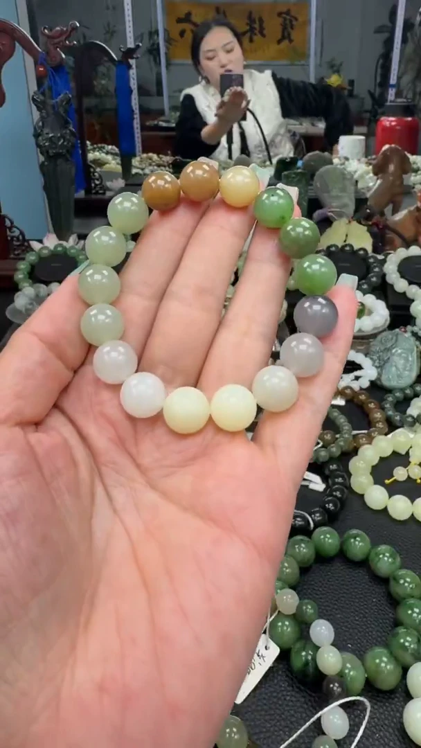 未镶嵌手串和田玉多宝卡12渐变