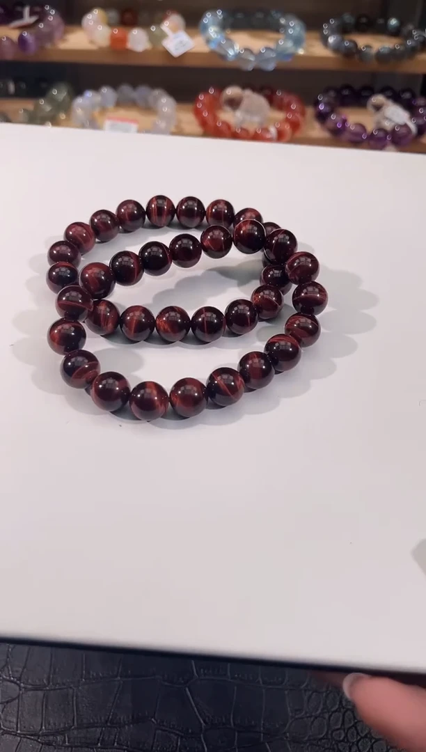 水晶手链未镶嵌红虎眼手链多样性发一