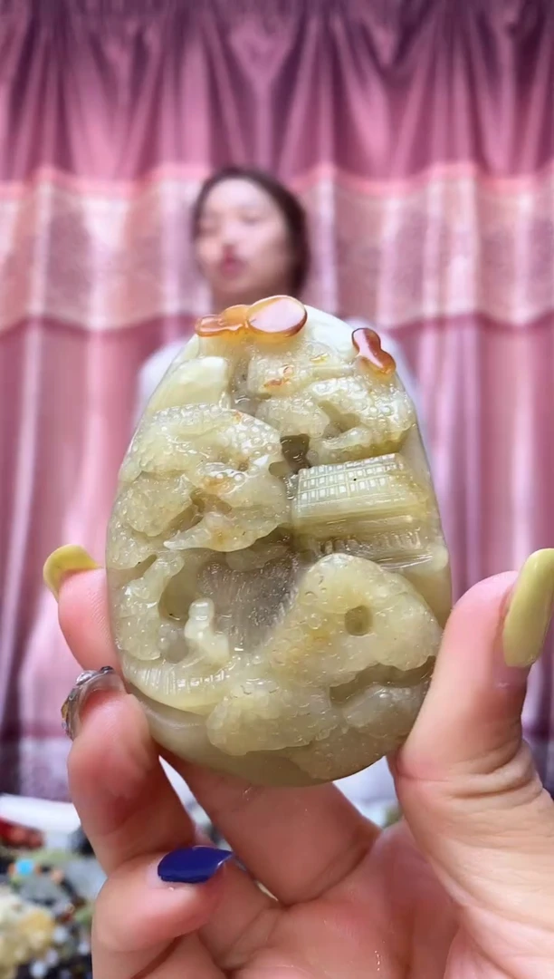 未镶嵌岫玉手把