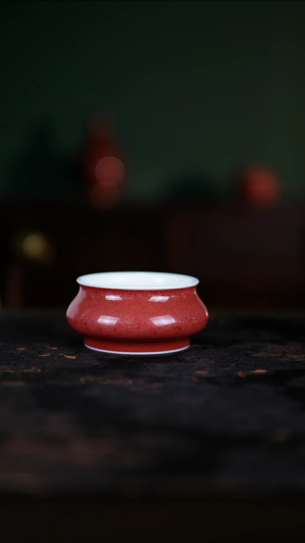 杯子景德镇纯手工陶瓷豇豆红