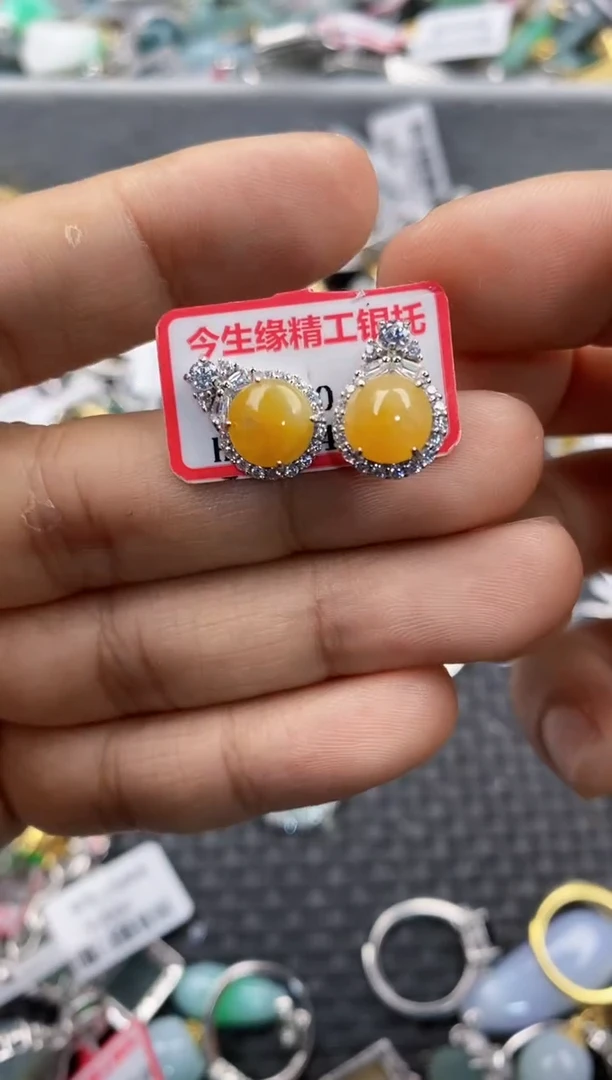 银S925镶嵌戒指翡翠111   7