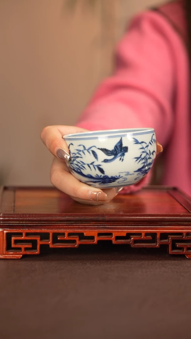 【闪购商品】杯子片云晚谷景德镇手工手绘陶瓷