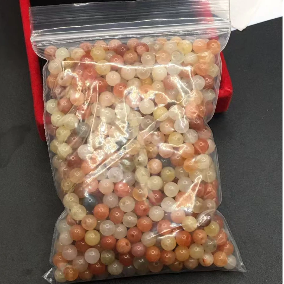 天然金丝玉卡5mm彩色米珠680粒一包时尚百搭