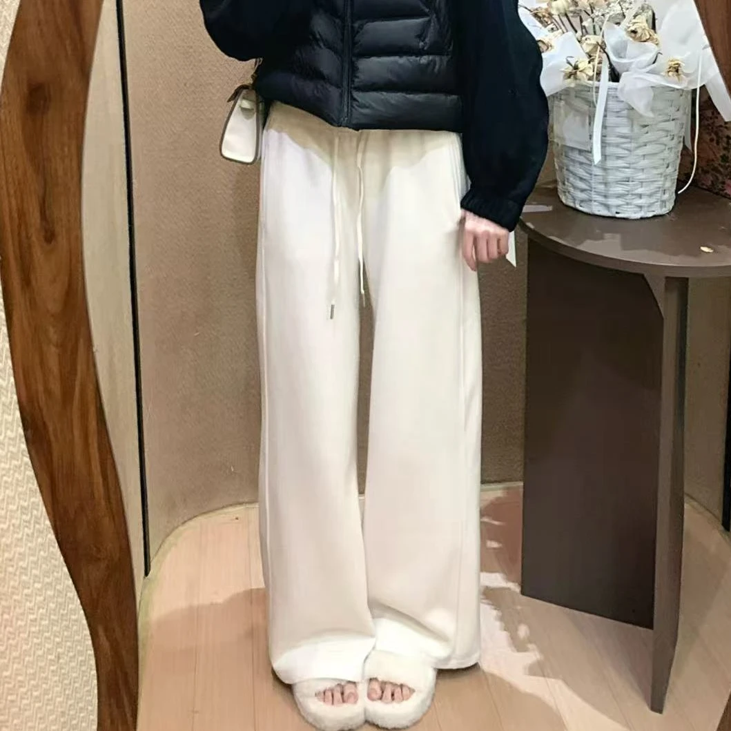 【芝士Cheese】解构日常  街头老钱极简休闲磨毛加厚针织裤