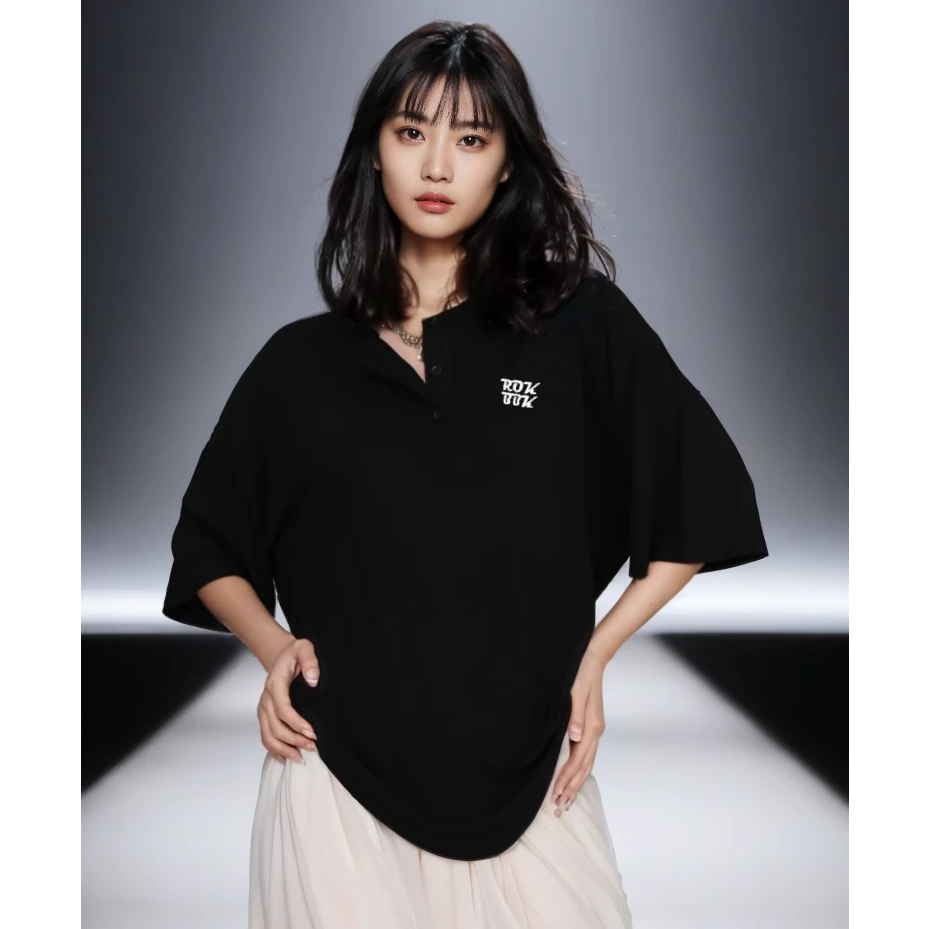 港风时尚街舞夏季嘻哈慵懒短袖爵士舞辣妹显瘦上衣kpop跳舞T恤女