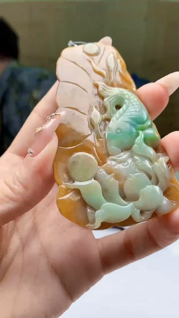 【闪购商品】定制翡翠未镶嵌4688ty-毛货挂件121