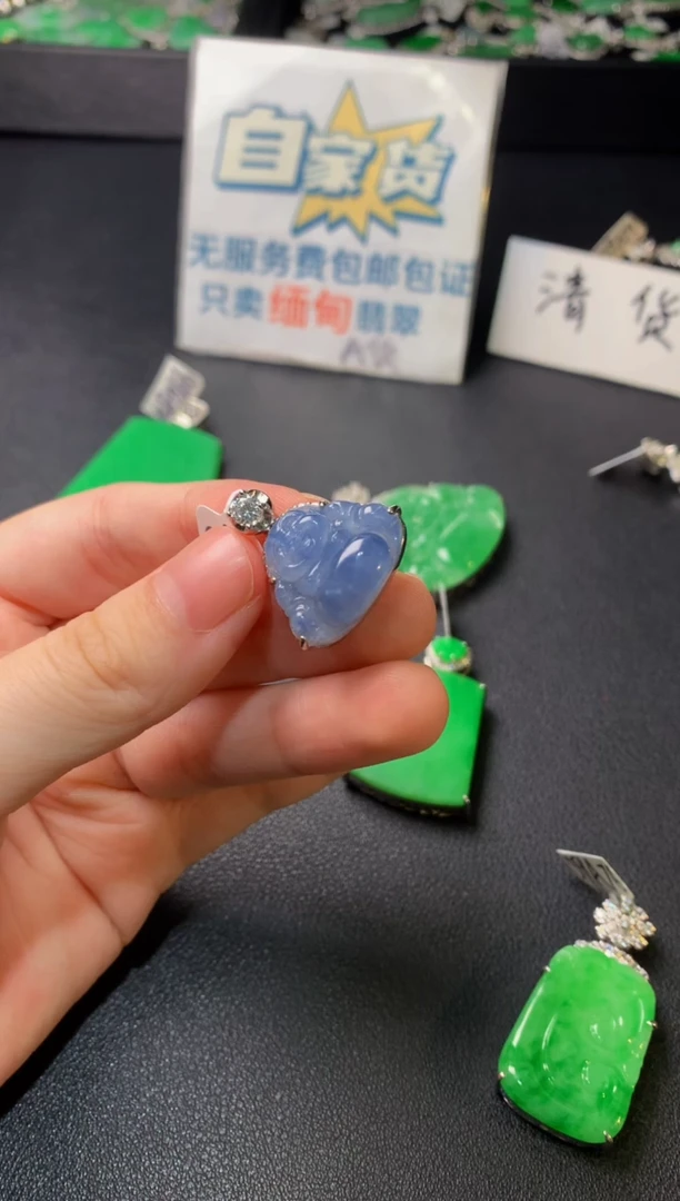 颈饰银S925镶嵌翡翠翡翠