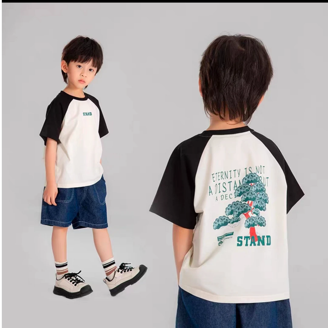 陈大猪LUSON 夏季新款宝宝印花圆领儿童T恤-KXBDXT704