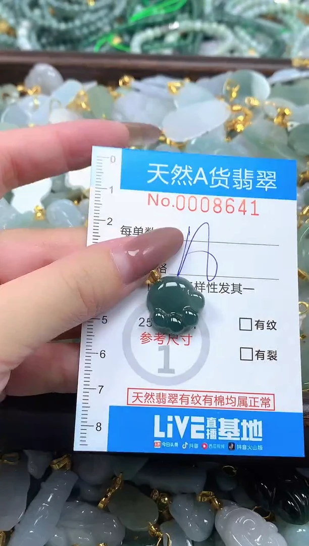 颈饰未镶嵌翡翠净货挂件-8641