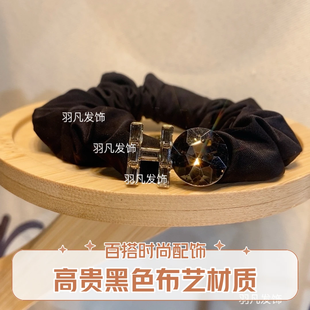 原创设计【大肠圈.系列YF2365】简约水钻字母发圈气质轻奢扎头绳