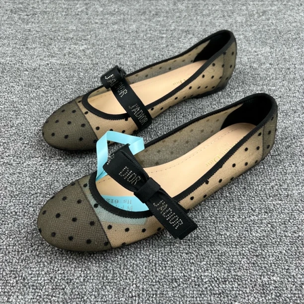 99新 DIOR/迪奥 38.5码 Dior迪奥水钻芭蕾舞单鞋 99新 /6121百搭