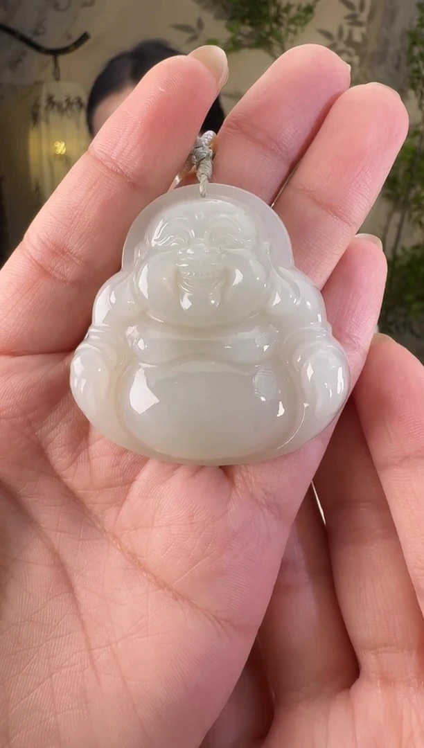 和田玉未镶嵌颈饰48大佛 p