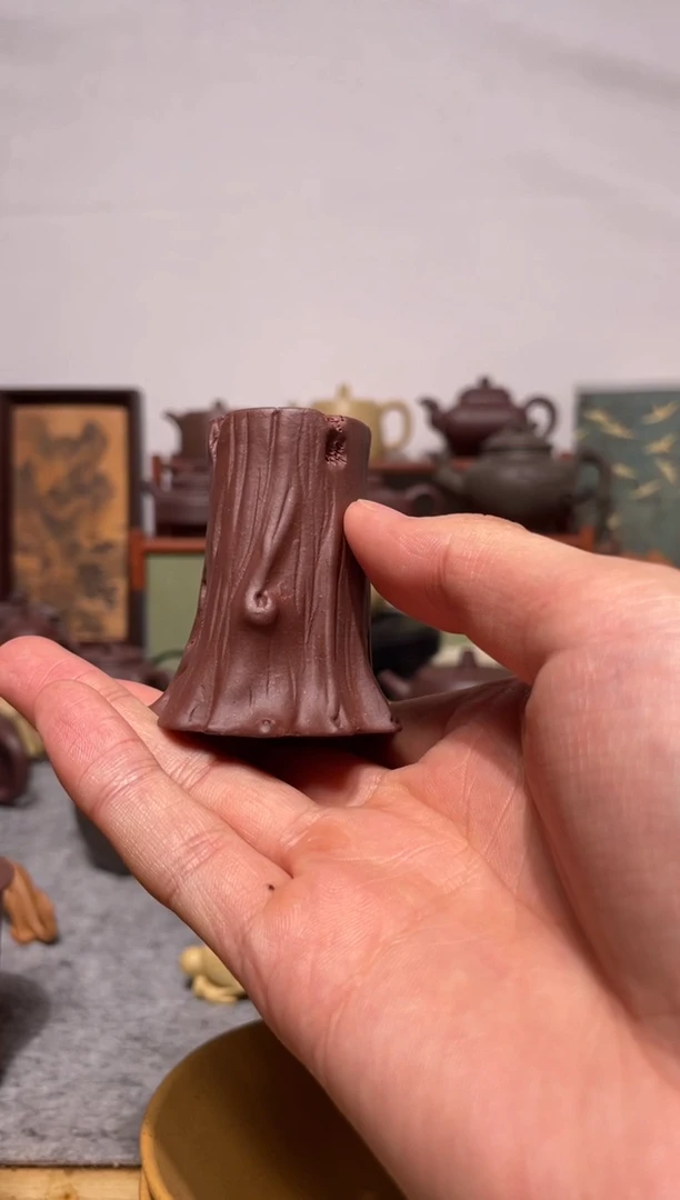 茶壶紫砂台西底板紫泥 盖置