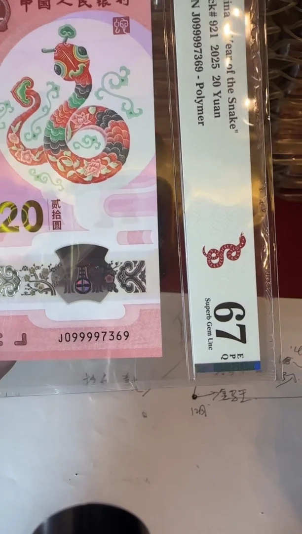 塑料a**a2025 蛇钞  单张   099997369