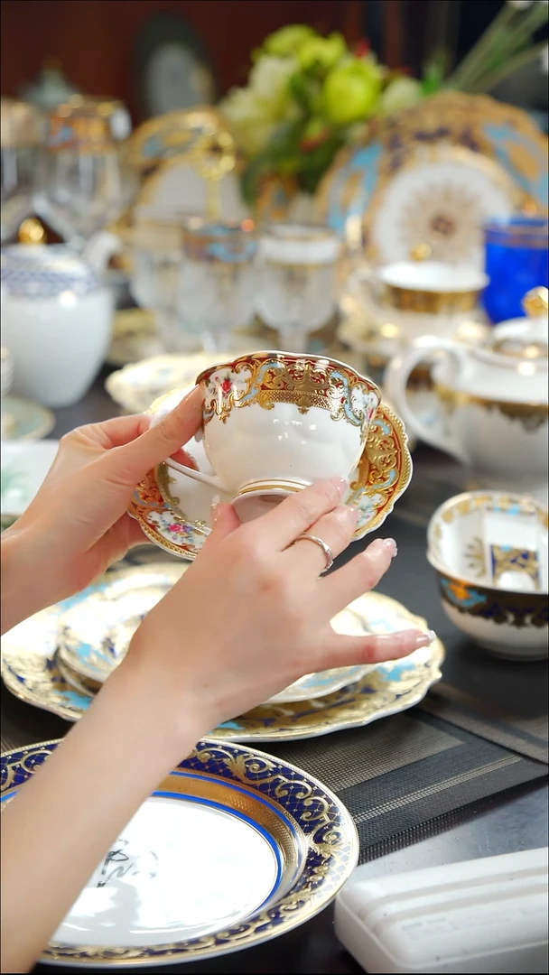 瓷片咖啡杯碟1套